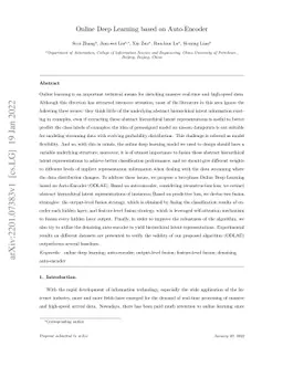 Online Deep Learning based on Auto-Encoder