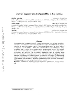 Overview frequency principle/spectral bias in deep learning