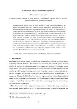 Compressed Smooth Sparse Decomposition