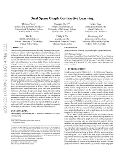 Dual Space Graph Contrastive Learning