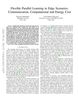 Flexible Parallel Learning in Edge Scenarios: Communication,
  Computational and Energy Cost