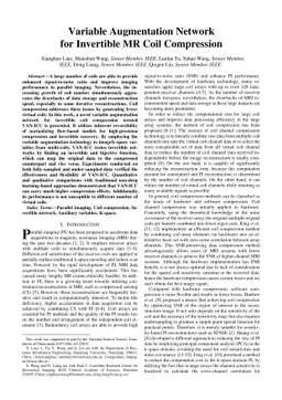 Variable Augmented Network for Invertible MR Coil Compression