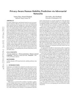 Privacy-Aware Human Mobility Prediction via Adversarial Networks