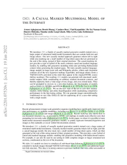 CM3: A Causal Masked Multimodal Model of the Internet