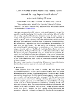 DMF-Net: Dual-Branch Multi-Scale Feature Fusion Network for copy forgery
  identification of anti-counterfeiting QR code