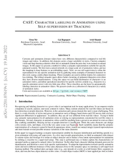 CAST: Character labeling in Animation using Self-supervision by Tracking