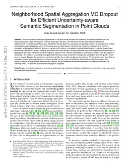 Neighborhood Spatial Aggregation MC Dropout for Efficient
  Uncertainty-aware Semantic Segmentation in Point Clouds