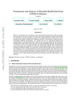 Visualization and Analysis of Wearable Health Data From COVID-19
  Patients