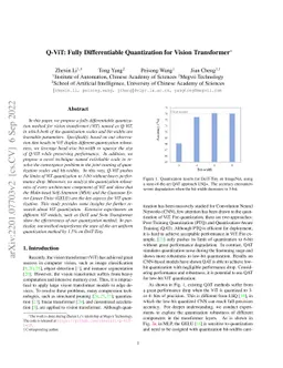 Q-ViT: Fully Differentiable Quantization for Vision Transformer