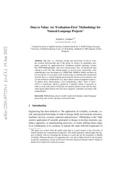 Data-to-Value: An Evaluation-First Methodology for Natural Language
  Projects