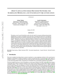 Deep Capsule Encoder-Decoder Network for Surrogate Modeling and
  Uncertainty Quantification