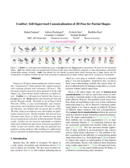 ConDor: Self-Supervised Canonicalization of 3D Pose for Partial Shapes