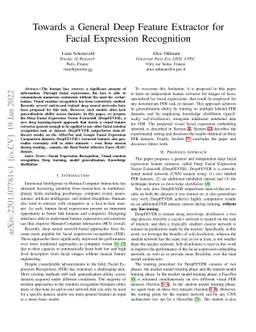 Towards a General Deep Feature Extractor for Facial Expression
  Recognition