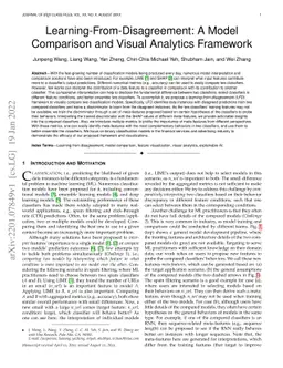 Learning-From-Disagreement: A Model Comparison and Visual Analytics
  Framework