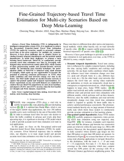 Fine-Grained Trajectory-based Travel Time Estimation for Multi-city
  Scenarios Based on Deep Meta-Learning