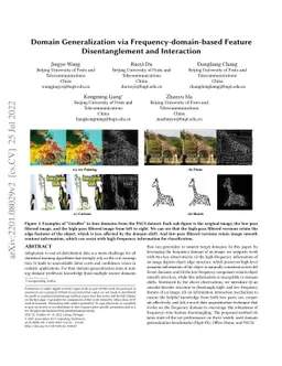 Domain Generalization via Frequency-domain-based Feature Disentanglement
  and Interaction
