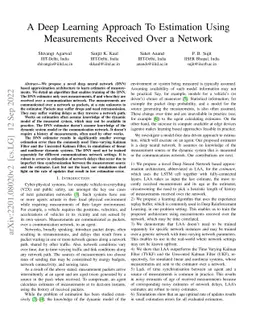 A Deep Learning Approach To Estimation Using Measurements Received Over
  a Network