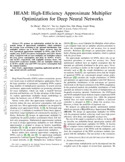 HEAM: High-Efficiency Approximate Multiplier Optimization for Deep
  Neural Networks