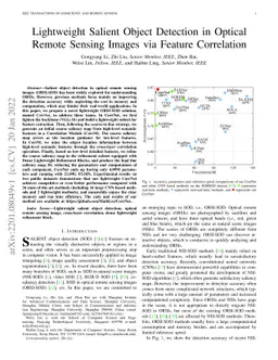 Lightweight Salient Object Detection in Optical Remote Sensing Images
  via Feature Correlation