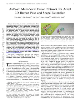 AirPose: Multi-View Fusion Network for Aerial 3D Human Pose and Shape
  Estimation