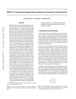 DRTCI: Learning Disentangled Representations for Temporal Causal
  Inference