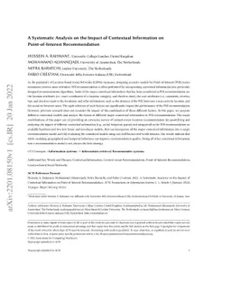 A Systematic Analysis on the Impact of Contextual Information on
  Point-of-Interest Recommendation