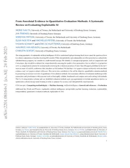 From Anecdotal Evidence to Quantitative Evaluation Methods: A Systematic
  Review on Evaluating Explainable AI
