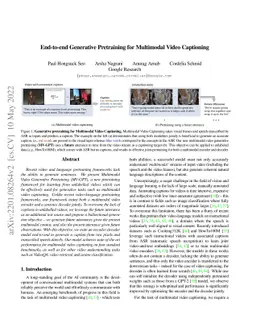 End-to-end Generative Pretraining for Multimodal Video Captioning