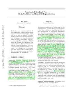 Accelerated Gradient Flow: Risk, Stability, and Implicit Regularization