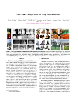 Omnivore: A Single Model for Many Visual Modalities