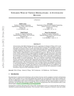 Towards Web of Things Middleware: A Systematic Review