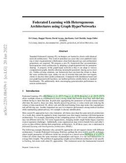 Federated Learning with Heterogeneous Architectures using Graph
  HyperNetworks
