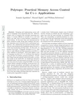 Polytope: Practical Memory Access Control for C++ Applications