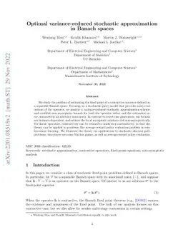 Optimal variance-reduced stochastic approximation in Banach spaces