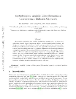 Spatiotemporal Analysis Using Riemannian Composition of Diffusion
  Operators