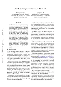 Can Model Compression Improve NLP Fairness