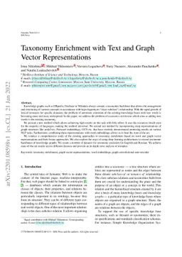 Taxonomy Enrichment with Text and Graph Vector Representations