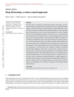 Deep Q-learning: a robust control approach