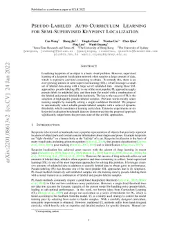 Pseudo-Labeled Auto-Curriculum Learning for Semi-Supervised Keypoint
  Localization