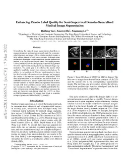 Enhancing Pseudo Label Quality for Semi-Supervised Domain-Generalized
  Medical Image Segmentation