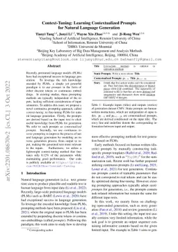 Context-Tuning: Learning Contextualized Prompts for Natural Language
  Generation