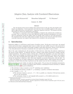 Adaptive Data Analysis with Correlated Observations