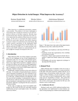 Object Detection in Aerial Images: What Improves the Accuracy?