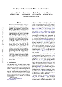 GAP-Gen: Guided Automatic Python Code Generation