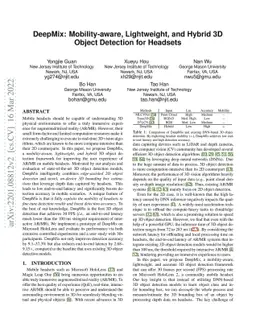 DeepMix: Mobility-aware, Lightweight, and Hybrid 3D Object Detection for
  Headsets