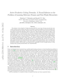 Active Predictive Coding Networks: A Neural Solution to the Problem of
  Learning Reference Frames and Part-Whole Hierarchies