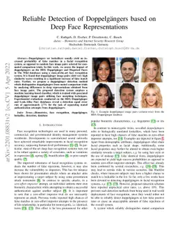 Reliable Detection of Doppelgängers based on Deep Face Representations