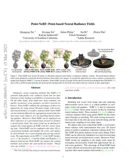 Point-NeRF: Point-based Neural Radiance Fields