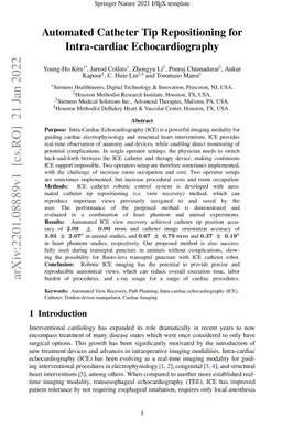 Automated Catheter Tip Repositioning for Intra-cardiac Echocardiography