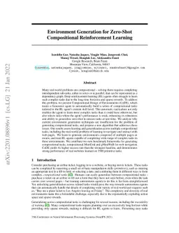 Environment Generation for Zero-Shot Compositional Reinforcement
  Learning